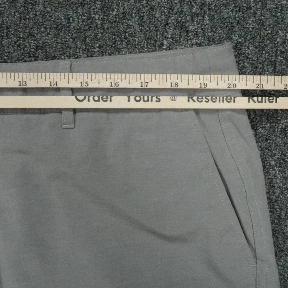 Faherty Shorts Mens 38 Gray All Day Chino Stretch Zip Pocket Lightweight *
